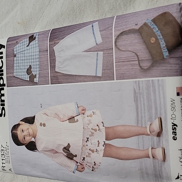 Simplicity Children's Jacket,  Skirt,  Cropped Pants And Purse - Picture 4 of 4